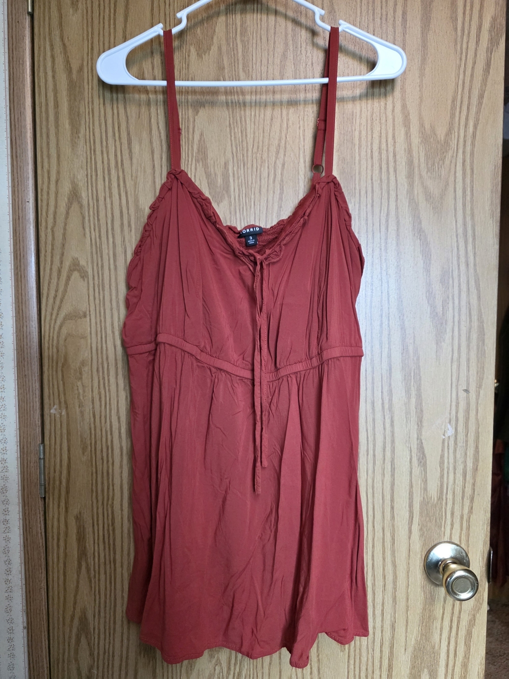 torrid Rust Red Babydoll Tank Top